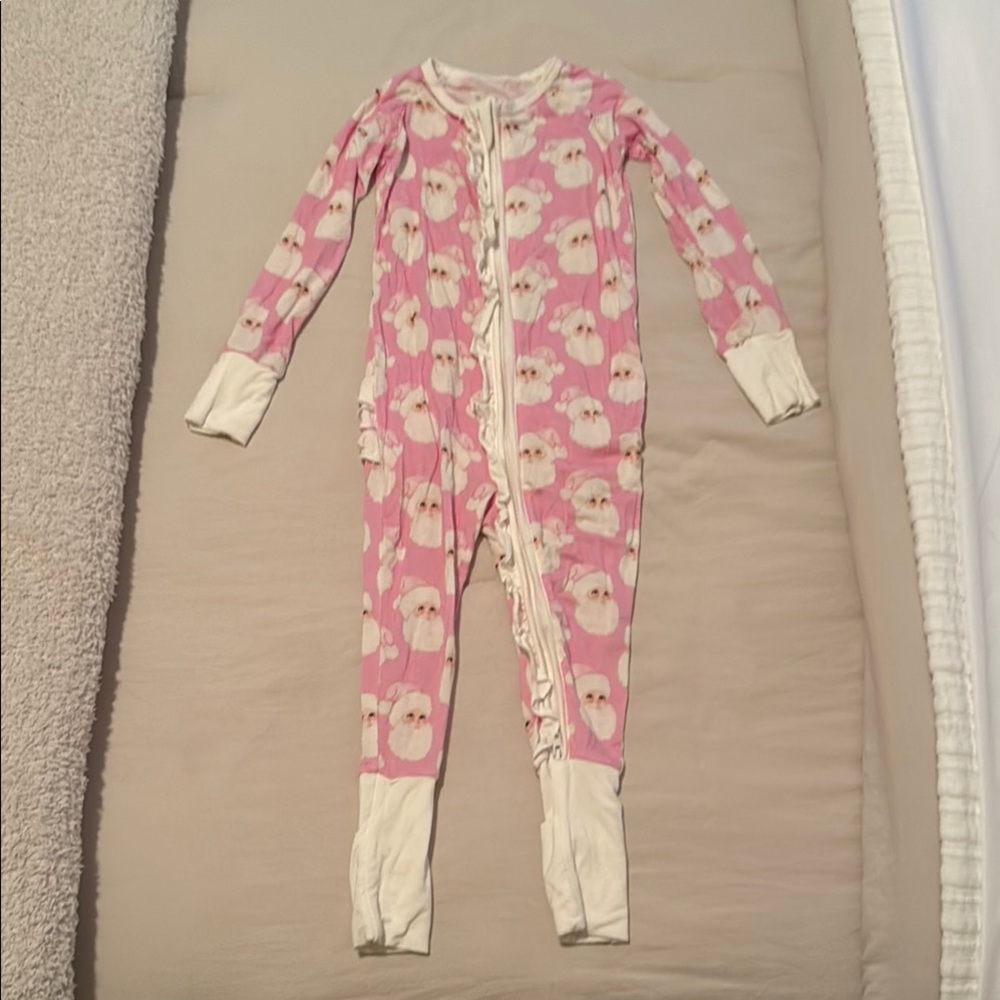 Pink Sheep Print Kids One Piece